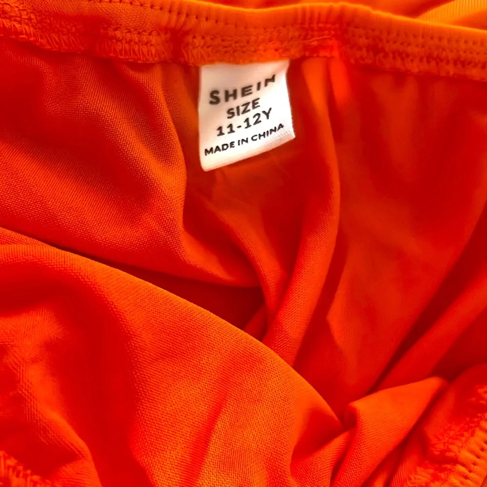 SHEIN Kids Orange One Shoulder‎ Asymmetrical Sundress Pageant Dress Size 11/12